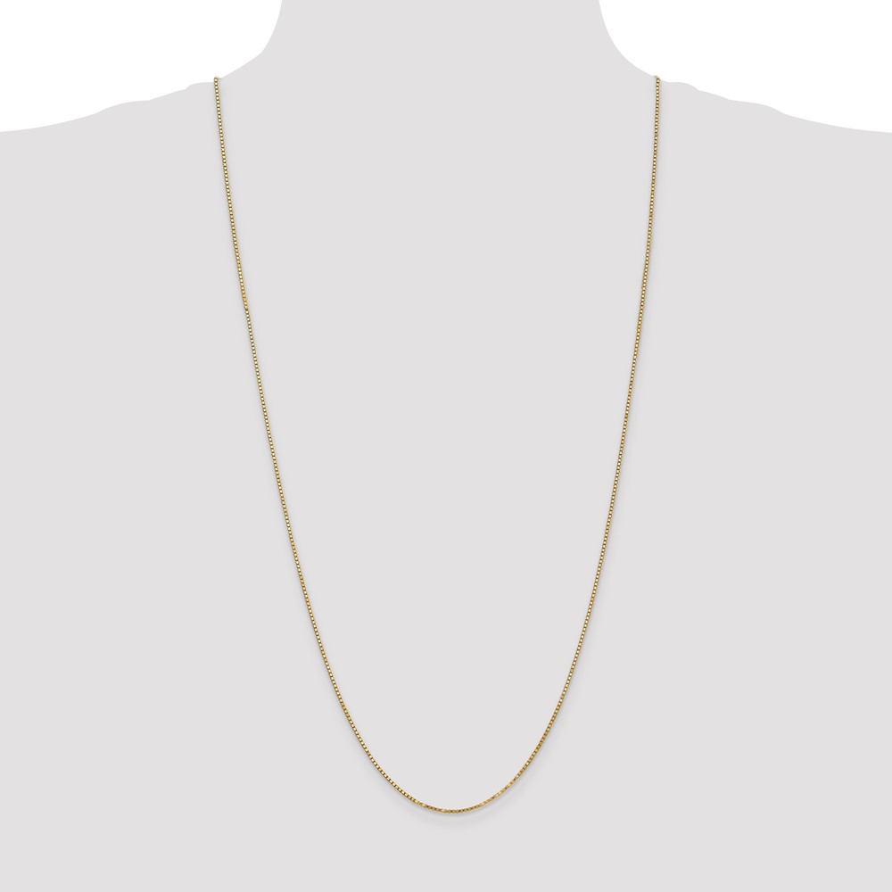 14K 30 inch 1.4mm Box with Lobster Clasp Chain (BOX125-30)
