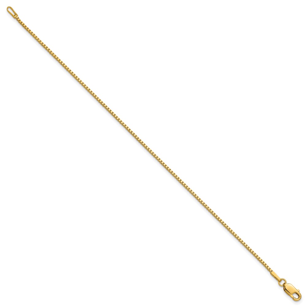 14K 7 inch 1.4mm Box with Lobster Clasp Bracelet (BOX125-7)