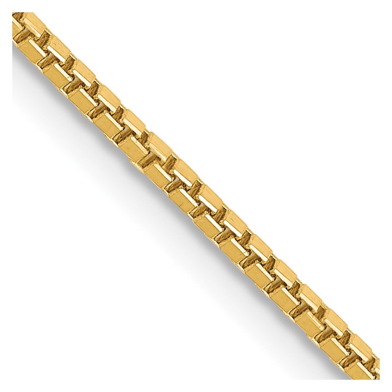 14K 16 inch 1.4mm Box with Lobster Clasp Chain