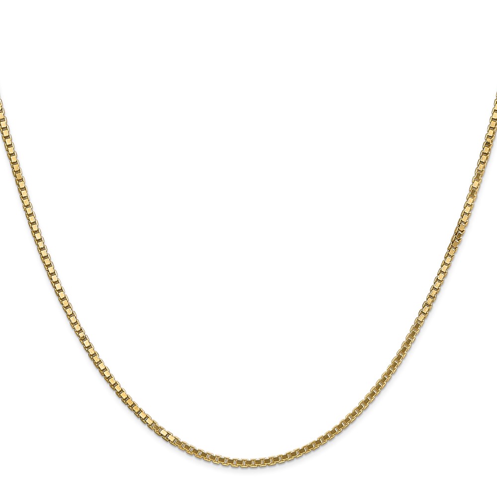 14K 16 inch 1.5mm Box with Lobster Clasp Chain (BOX150-16)