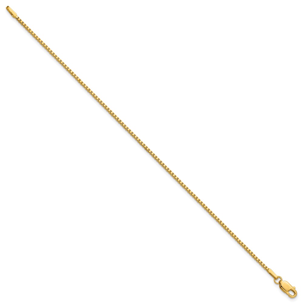 14K 7 inch 1.5mm Box with Lobster Clasp Bracelet (BOX150-7)