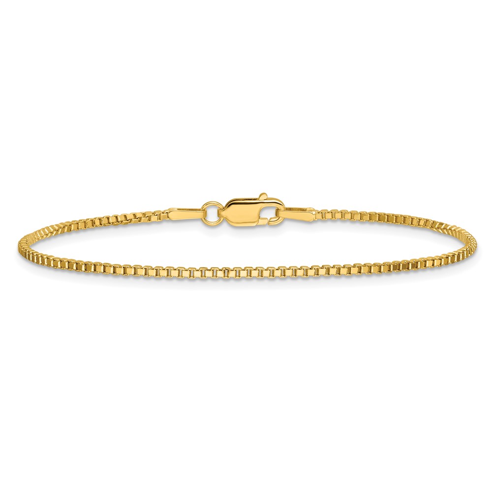 14K 7 inch 1.5mm Box with Lobster Clasp Bracelet (BOX150-7)