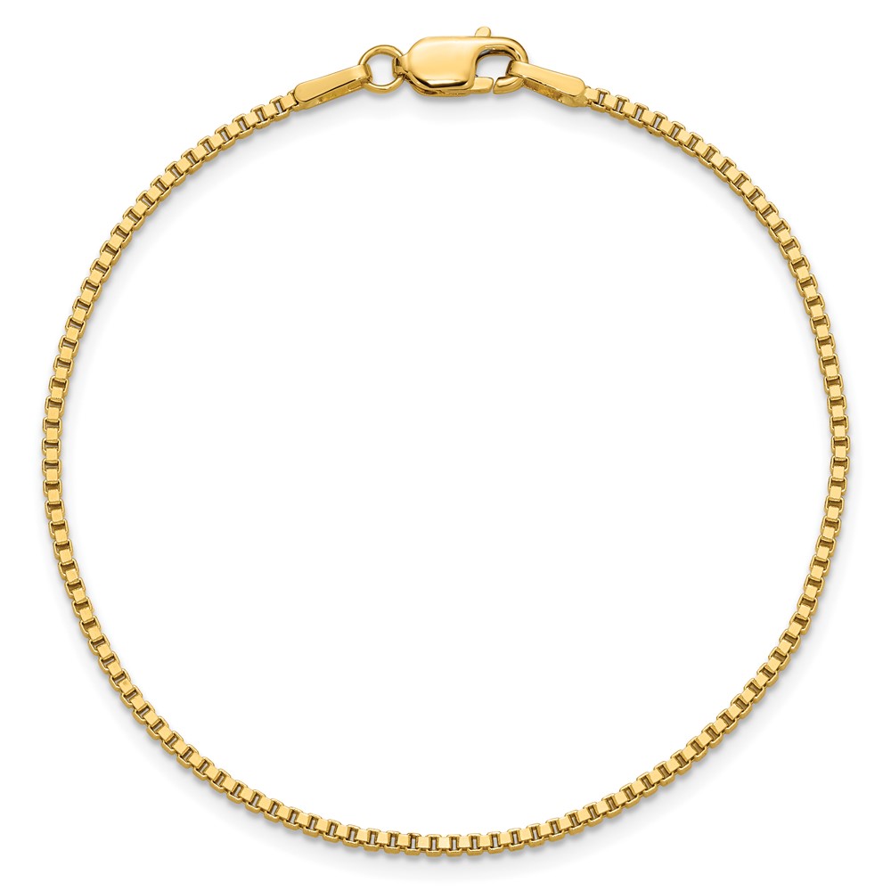 14K 7 inch 1.5mm Box with Lobster Clasp Bracelet (BOX150-7)