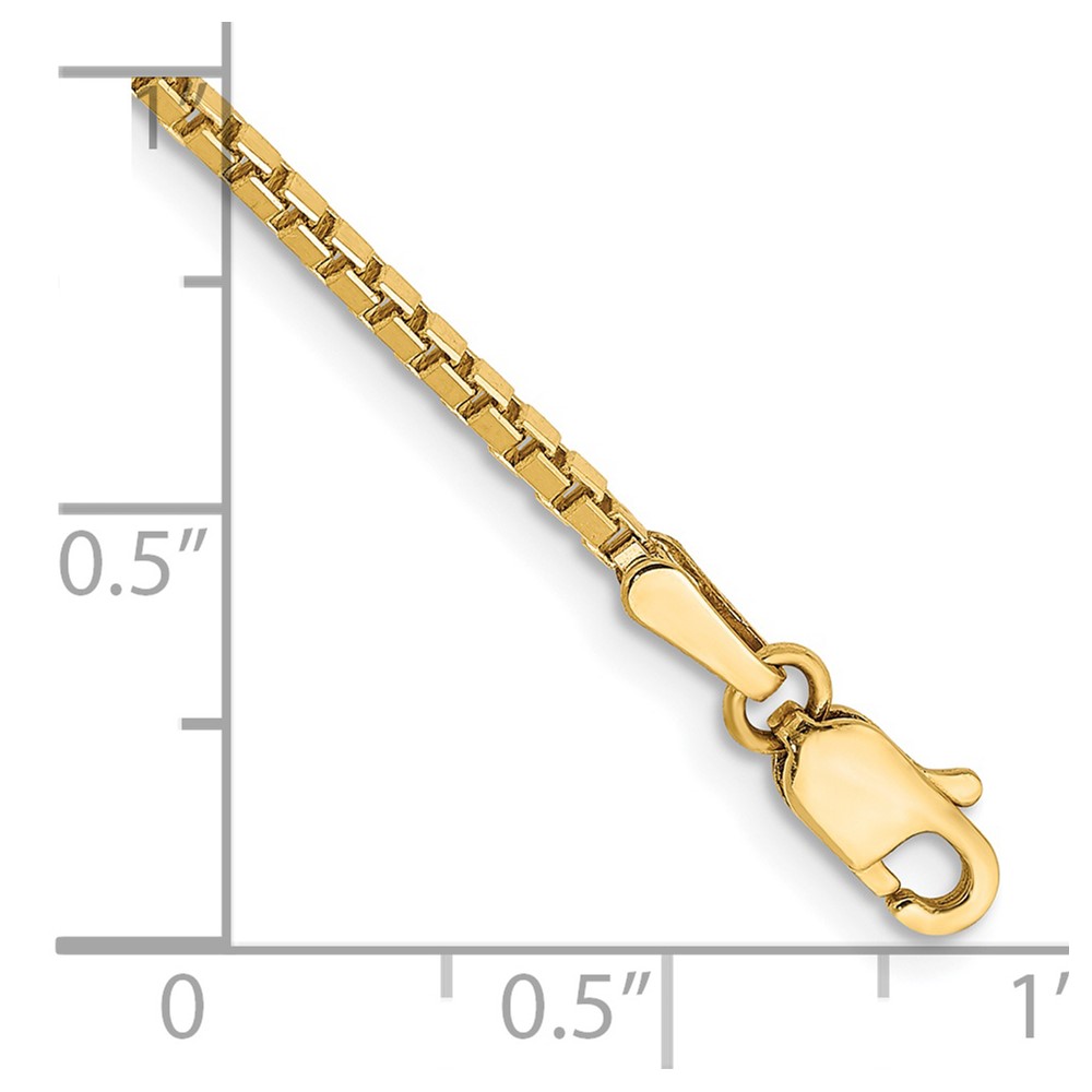 14K 7 inch 1.5mm Box with Lobster Clasp Bracelet (BOX150-7)