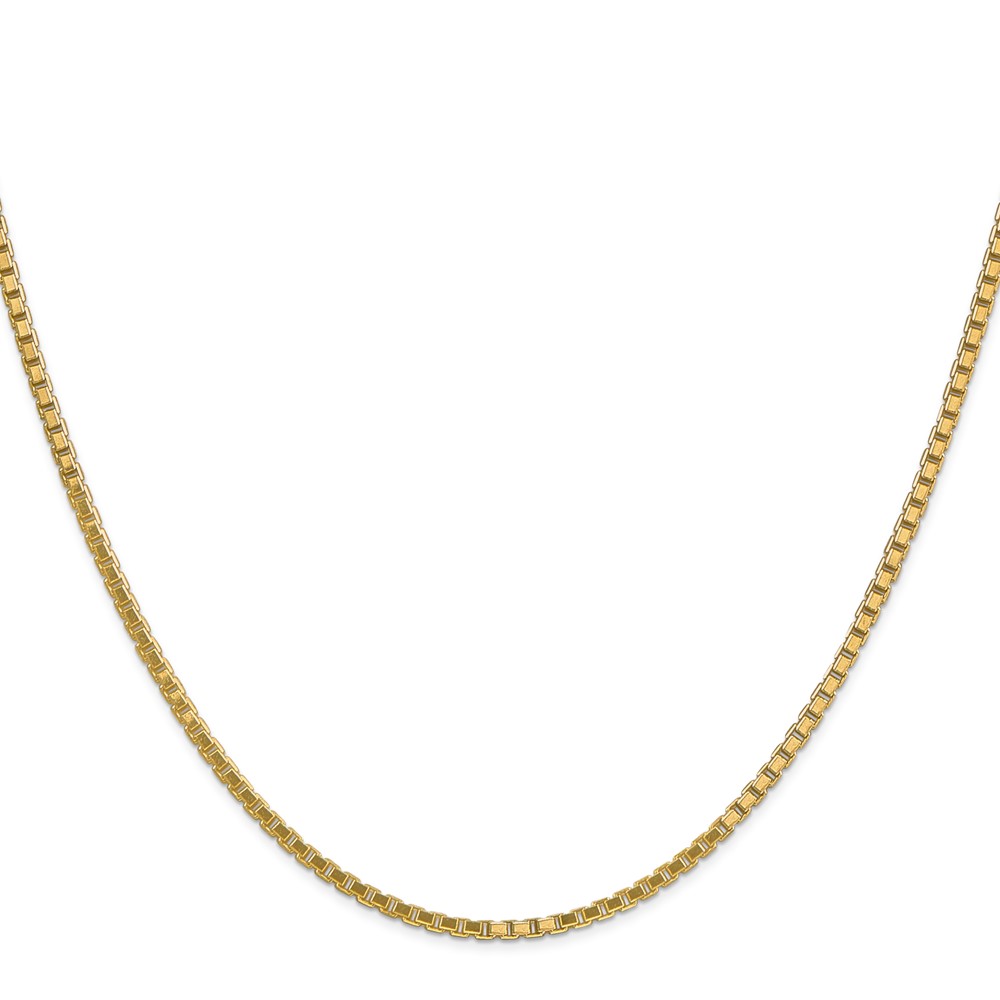 14K 16 inch 1.9mm Box with Lobster Clasp Chain (BOX200-16)