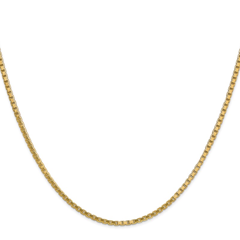14K 26 inch 1.9mm Box with Lobster Clasp Chain