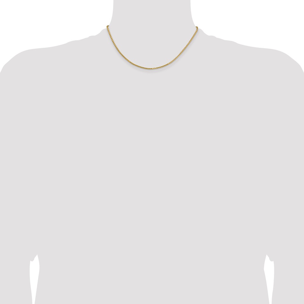 14K 16 inch 1.9mm Box with Lobster Clasp Chain (BOX200-16)