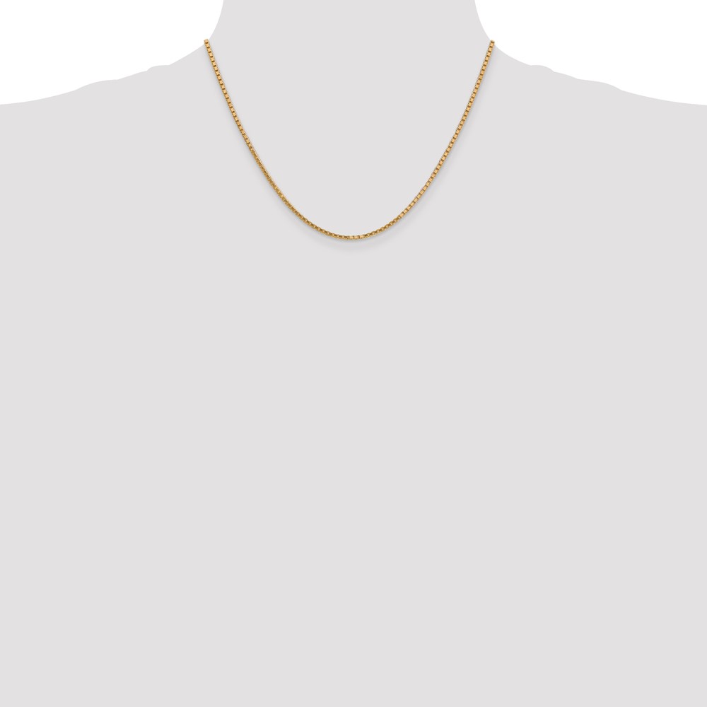 14K 18 inch 1.9mm Box with Lobster Clasp Chain (BOX200-18)