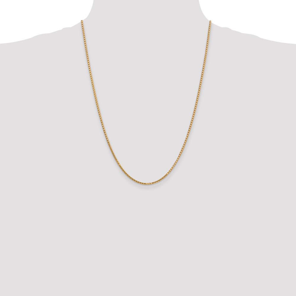 14K 24 inch 1.9mm Box with Lobster Clasp Chain (BOX200-24)