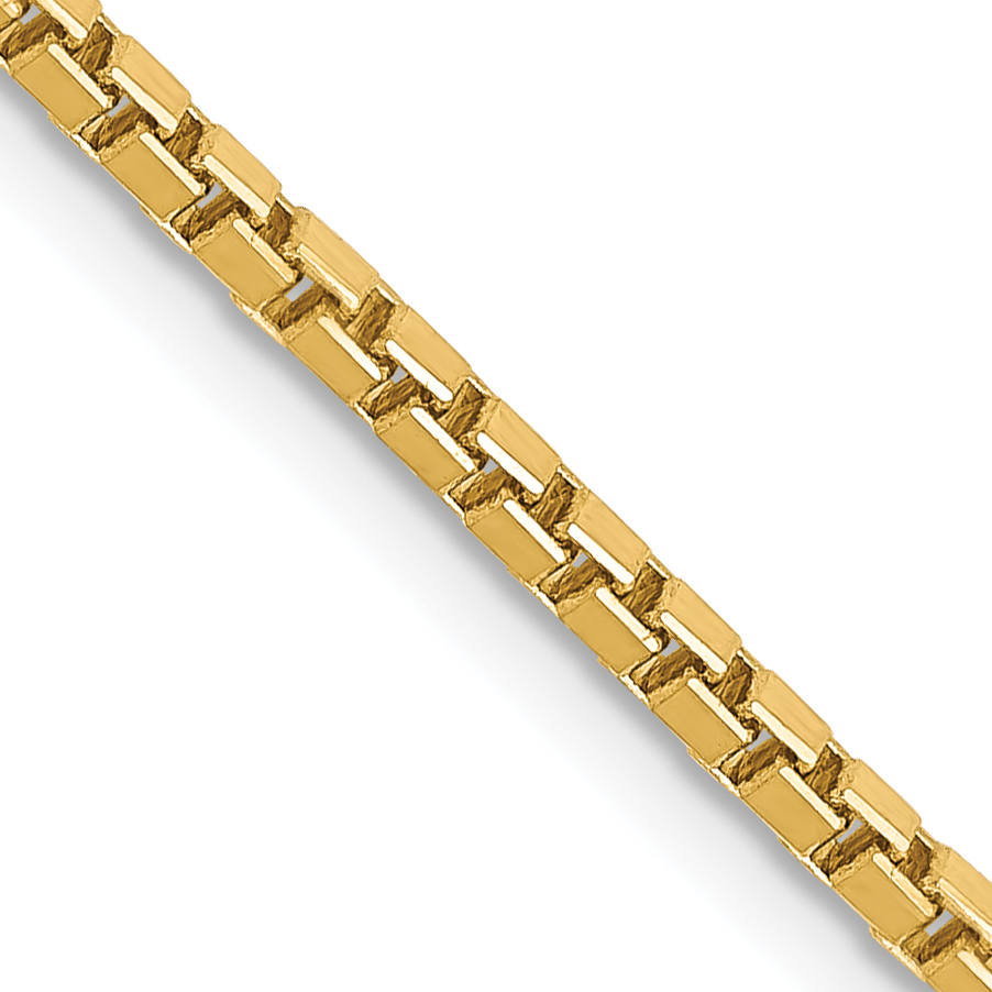 14K 24 inch 1.9mm Box with Lobster Clasp Chain (BOX200-24)