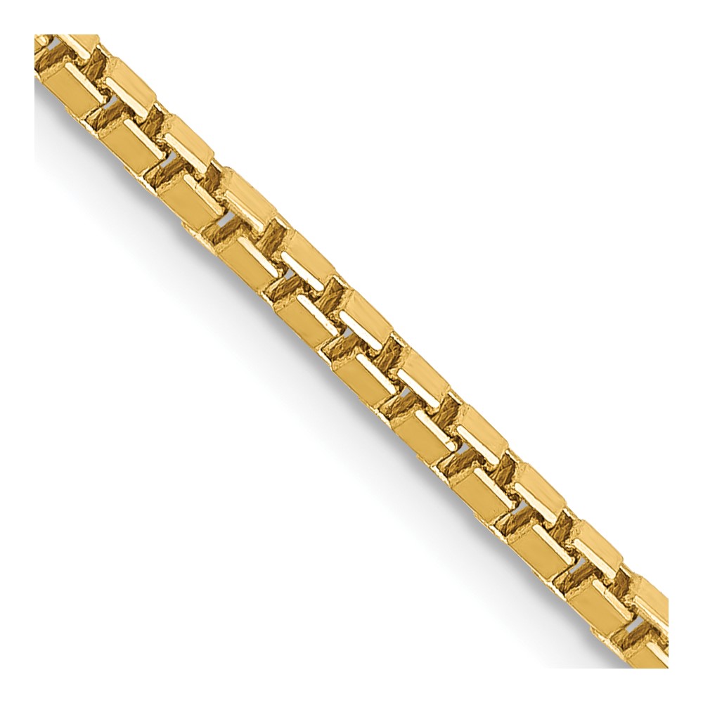 14K 24 inch 1.9mm Box with Lobster Clasp Chain (BOX200-24)