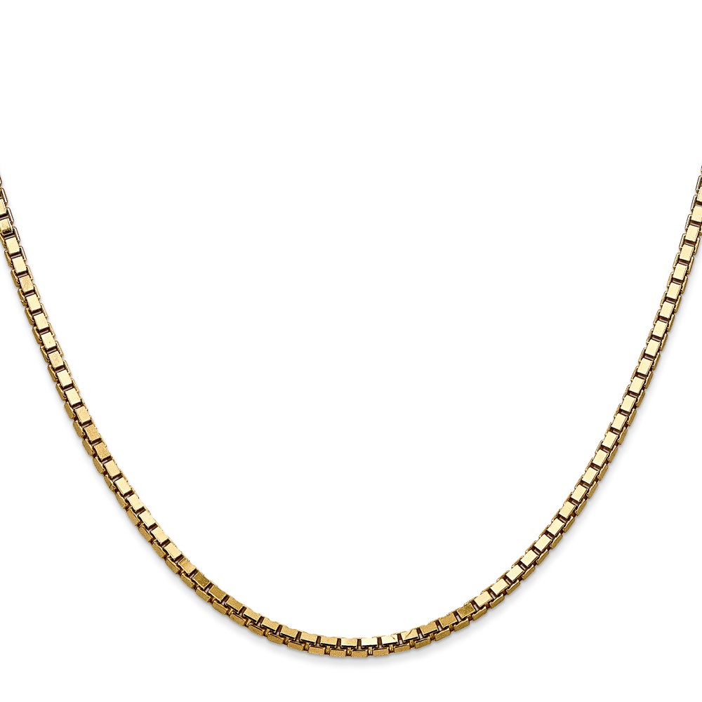 14K 18 inch 2.5mm Box with Lobster Clasp Chain (BOX250-18)