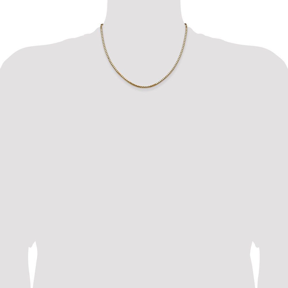 14K 18 inch 2.5mm Box with Lobster Clasp Chain (BOX250-18)