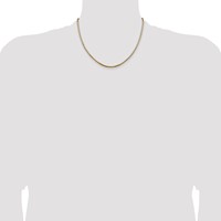 14K 2.5mm Yellow Gold Box Chain with Lobster Clasp - 18in view 4