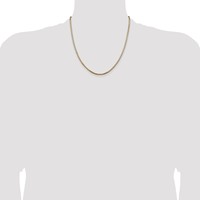 14K 2.5mm Yellow Gold Box Chain with Lobster Clasp, 20" view 4