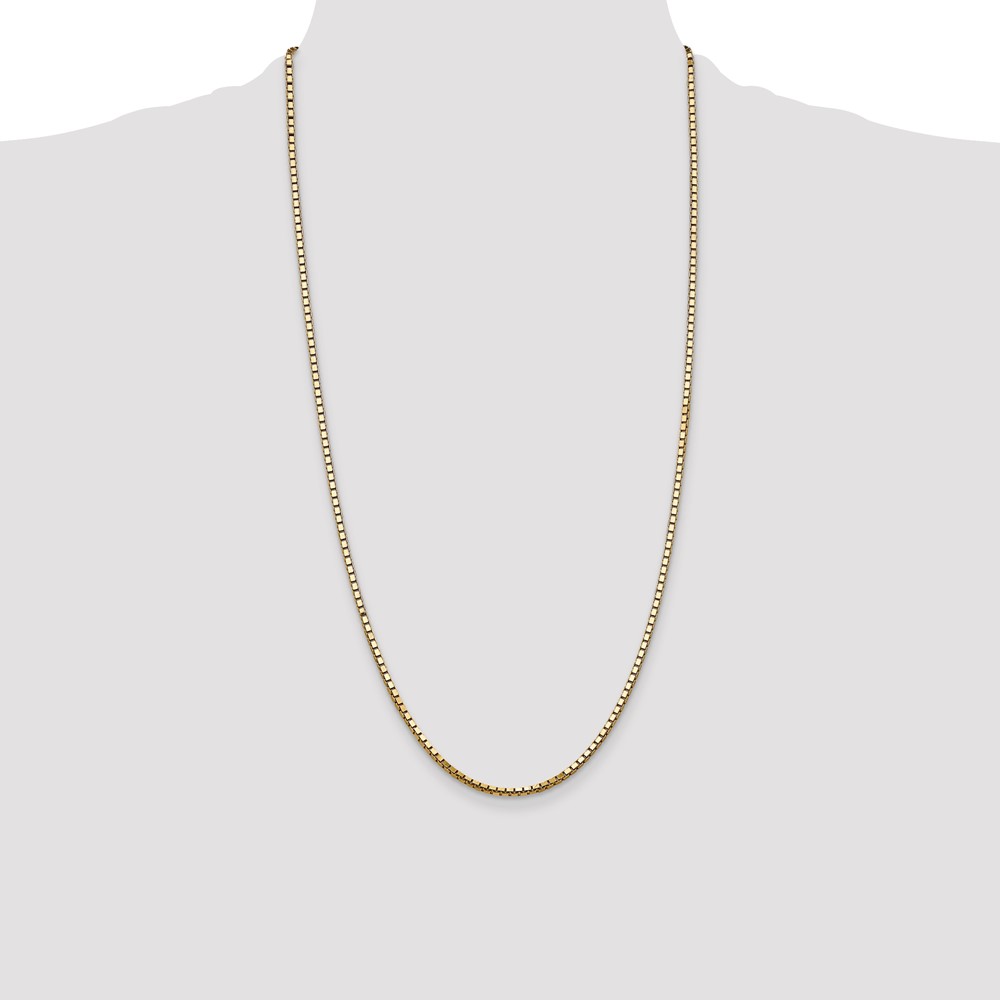 14K 28 inch 2.5mm Box with Lobster Clasp Chain (BOX250-28)