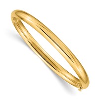 14K 3 16 Polished 5mm Hinged Bangle view 1