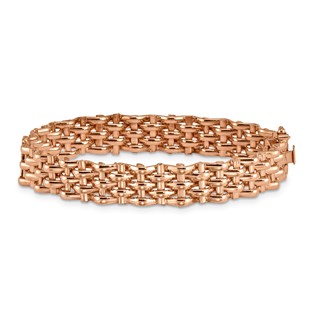 Sterling Silver Panther Hinged bangle-rose