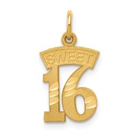 14K Yellow Gold Sweet 16 Charm view 1