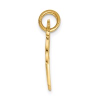 14K Yellow Gold Polished 2-Piece Break-Apart HE Who Holds the Key Can Unlock MY Heart Charm view 2
