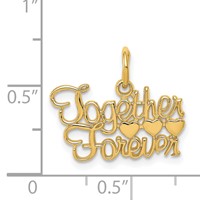 14K Yellow Gold Together Forever Charm view 4