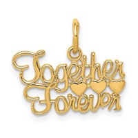 14K Yellow Gold Together Forever Charm view 1