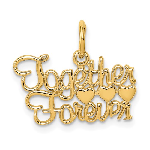 14K Yellow Gold Together Forever Charm