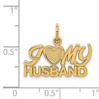 14K I Heart MY Husband Charm view 3