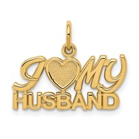 14K I Heart MY Husband Charm view 1