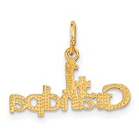 14K Yellow Gold #1 Grandpa Charm view 3