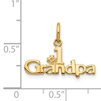 14K Yellow Gold #1 Grandpa Charm view 4