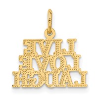 14K Yellow Gold Talking - Live Love Laugh Charm view 3