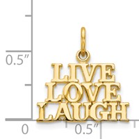 14K Yellow Gold Talking - Live Love Laugh Charm view 4