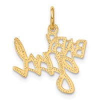 14K Yellow Gold Baby Girl Charm view 3