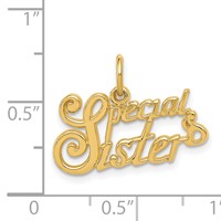 14K Yellow Gold Special Sister Charm view 4