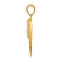 14K Yellow Gold Horse in Heart Pendant view 2