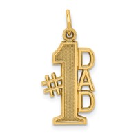 14K Yellow Gold #1 Dad Charm view 1