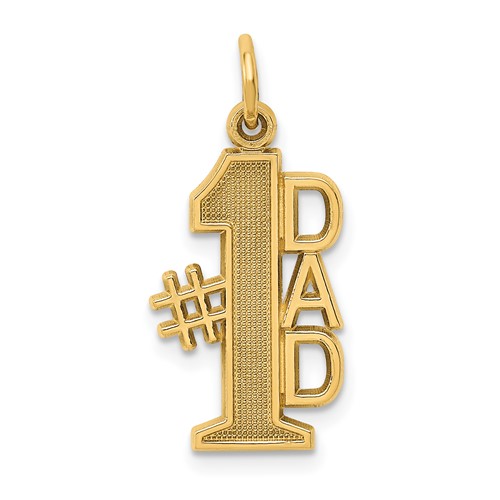 14K Yellow Gold #1 Dad Charm
