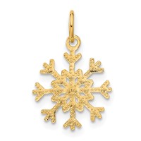14K Yellow Gold Snowflake Charm view 3