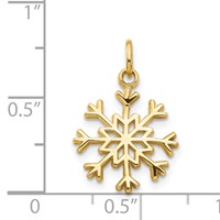 14K Yellow Gold Snowflake Charm view 4