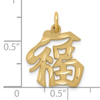 14K Yellow Gold Good Luck Symbol Charm view 4