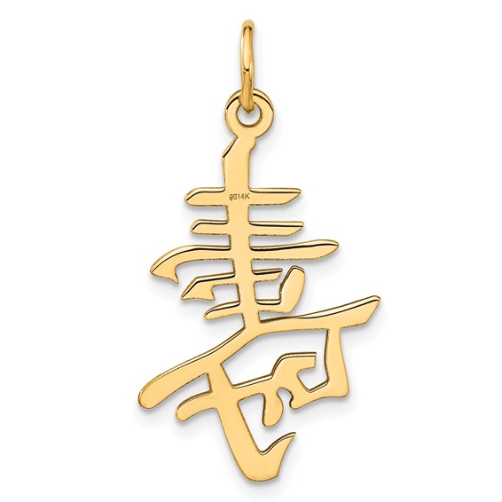 14k Long Life Symbol Charm