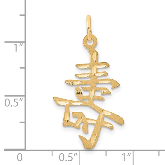14k Long Life Symbol Charm