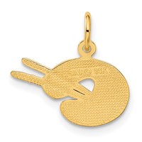 14K Yellow Gold Artist Palette Charm view 3