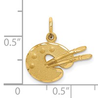14K Yellow Gold Artist Palette Charm view 4
