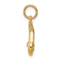 14K Yellow Gold 3-D Saxophone Charm view 2