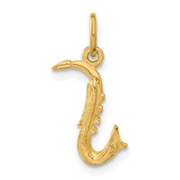 14K Yellow Gold 3-D Saxophone Charm view 3