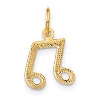 14K Yellow Gold Musical Notes Charm view 3