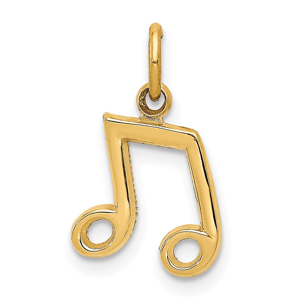 14K Yellow Gold Musical Notes Charm