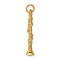 14K 3-D Clarinet Charm view 2